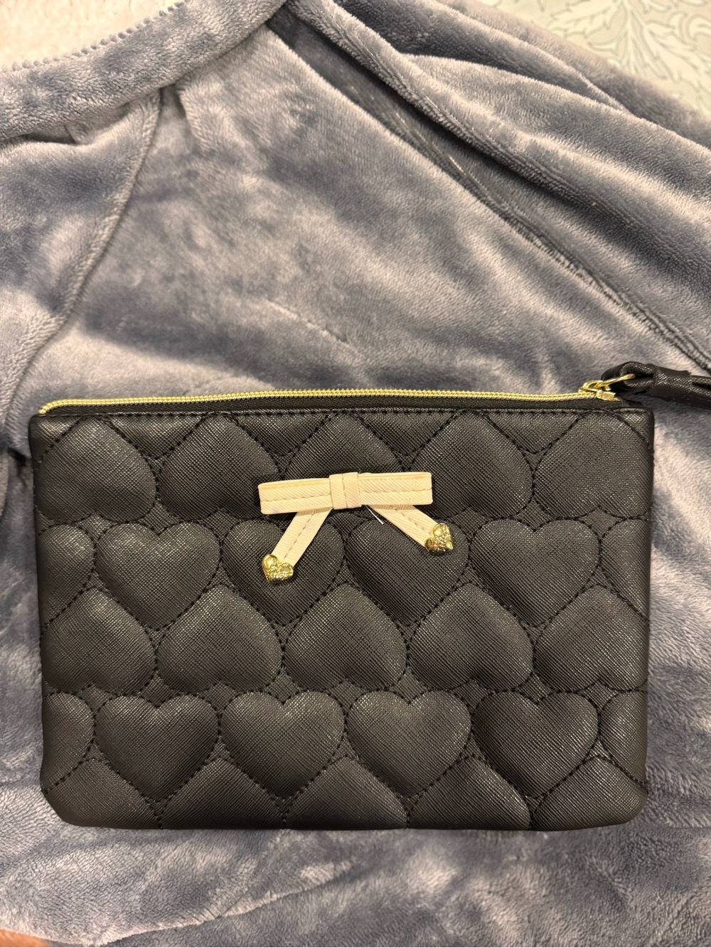 Betsy Johnson Black Wristlet; Like new.